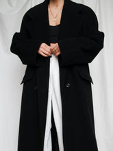 Load image into Gallery viewer, "Elise" black long coat