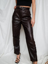 Load image into Gallery viewer, Brown leather pants