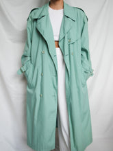 Load image into Gallery viewer, Water green trench coat - lallasshop