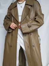 Load image into Gallery viewer, "Gaby" leather trench coat