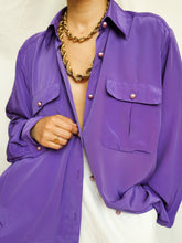 Load image into Gallery viewer, "Purple rain" satin shirt - lallasshop