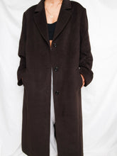 Load image into Gallery viewer, "Jena" dark brown long coat (L)