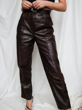 Load image into Gallery viewer, Brown leather pants