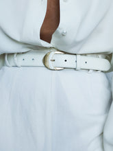 Load image into Gallery viewer, white leather belt - lallasshop