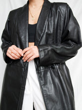 Load image into Gallery viewer, Leather trench coat