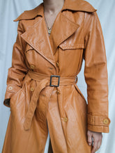 Load image into Gallery viewer, "Seoul" leather trench coat (S)