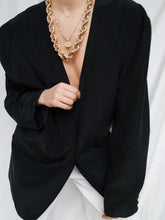 Load image into Gallery viewer, Black silk vest