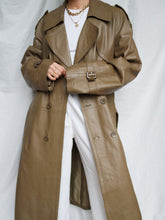 Load image into Gallery viewer, "Gaby" leather trench coat