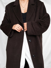 Load image into Gallery viewer, "Jena" dark brown long coat (L)