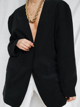 Load image into Gallery viewer, Black silk vest