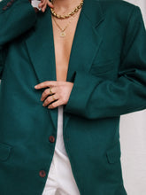 Load image into Gallery viewer, Wool and cashmere green blazer