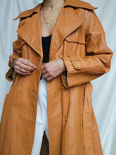 Load image into Gallery viewer, "Seoul" leather trench coat (S)