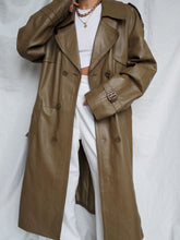 Load image into Gallery viewer, "Gaby" leather trench coat