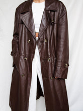 Load image into Gallery viewer, "Dalilah" leather trench coat