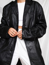 Load image into Gallery viewer, "Nana" leather trench coat (L)