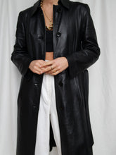 Load image into Gallery viewer, "Jane" Leather black coat
