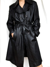 Load image into Gallery viewer, "Audrey" leather trench coat - lallasshop