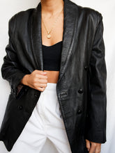 Load image into Gallery viewer, Black Leather blazer