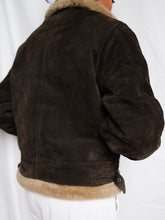 Load image into Gallery viewer, Leather trucker bombers jacket