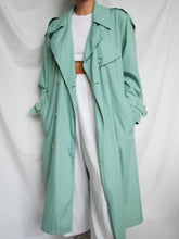 Load image into Gallery viewer, Water green trench coat - lallasshop
