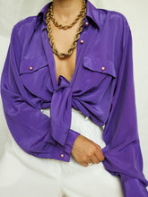 Load image into Gallery viewer, "Purple rain" satin shirt - lallasshop
