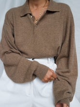 Load image into Gallery viewer, "Safy" cashmere knitted polo (XXL)