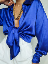 Load image into Gallery viewer, "Majorelle" silk blouse - lallasshop