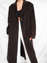Load image into Gallery viewer, "Jena" dark brown long coat (L)