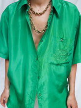 Load image into Gallery viewer, "Emerald" silk shirt - lallasshop
