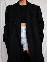 Load image into Gallery viewer, "Gabrielle" black coat (M) - lallasshop