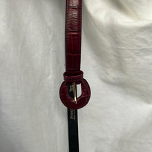 Load image into Gallery viewer, Burgundy leather belt