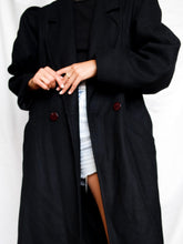 Load image into Gallery viewer, "Gabrielle" black coat (M) - lallasshop