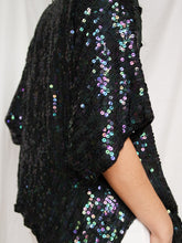 Load image into Gallery viewer, "Mary" silk sequin and pearl shirt