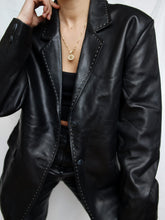 Load image into Gallery viewer, "Mia" leather Blazer
