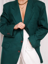 Load image into Gallery viewer, Wool and cashmere green blazer