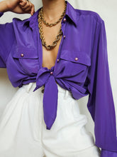 Load image into Gallery viewer, "Purple rain" satin shirt - lallasshop