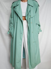 Load image into Gallery viewer, Water green trench coat - lallasshop