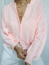Load image into Gallery viewer, "Georgia" pink knitted cardigan