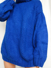 Load image into Gallery viewer, « Cobalt » maxi knitted jumper