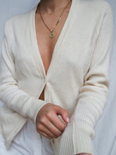 Load image into Gallery viewer, "Latte" Cashmere knitted cardigan (M/L)