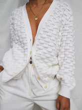 Load image into Gallery viewer, "Snow" knitted cardigan (M)