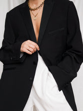 Load image into Gallery viewer, Black smoking blazer