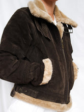 Load image into Gallery viewer, Leather trucker bombers jacket