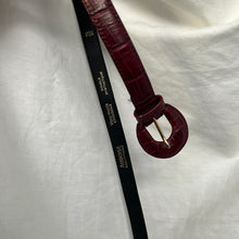 Load image into Gallery viewer, Burgundy leather belt