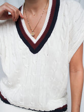 Load image into Gallery viewer, "Rose" knitted sleeveless jumper