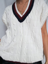 Load image into Gallery viewer, "Rose" knitted sleeveless jumper