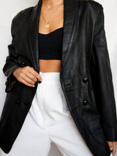 Load image into Gallery viewer, Black Leather blazer