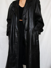 Load image into Gallery viewer, Leather trench coat