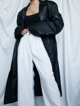 Load image into Gallery viewer, Leather trench coat