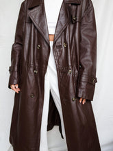 Load image into Gallery viewer, "Dalilah" leather trench coat